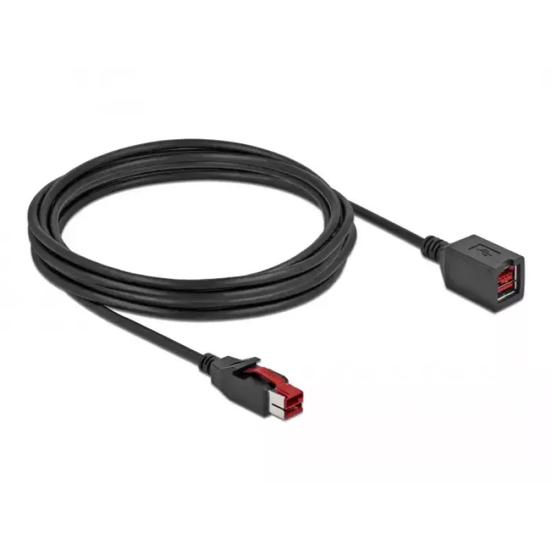 Aktives USB-Verlängerungskabel DeLOCK 85988 24 V 4 m Schwarz
