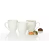 Ritzenhoff & Breker Gusto Jumbo Kaffeebecher, 0,6L, Weißes Porzellan, Spülmaschinenfest, 110mm - 6er-Pack (088762)