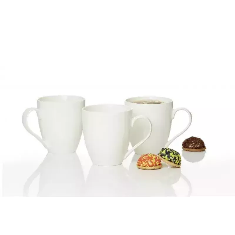 Ritzenhoff & Breker Gusto Jumbo Kaffeebecher, 0,6L, Weißes Porzellan, Spülmaschinenfest, 110mm - 6er-Pack (088762)