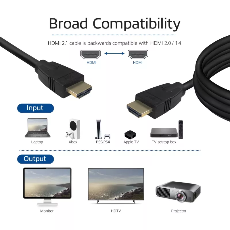 ACT 3 Meter HDMI 8K Ultra High Speed Kabel v2.1 HDMI-A Stecker – HDMI-A Stecker