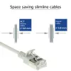 ACT Grau 0,25 Meter LSZH U/FTP CAT6A Datacenter Slimline Patchkabel snagless mit RJ45-Steckern