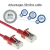 ACT Rot 0,5 Meter LSZH U/FTP CAT6A Rechenzentrum Slimline Patchkabel snagless mit RJ45-Steckern