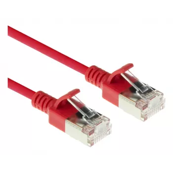ACT Rot 2 m LSZH U/FTP CAT6A Datacenter Slimline Patchkabel mit RJ45-Steckern