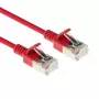 ACT Red 0,25m LSZH U/FTP CAT6A Rechenzentrums-Slimline-Patchkabel, rastnasenfrei mit RJ45-Steckern