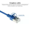 ACT Blaues 2-Meter LSZH U/FTP CAT6A Datacenter Slimline Patchkabel mit Rastnasenschutz und RJ45-Steckern