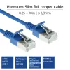 ACT Blau 0,25 Meter LSZH U/FTP CAT6A Rechenzentrums-Slimline-Patchkabel mit RJ45-Steckern