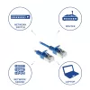 ACT Blau 0,25 Meter LSZH U/FTP CAT6A Rechenzentrums-Slimline-Patchkabel mit RJ45-Steckern