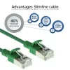 ACT Grün 0,5 m LSZH U/FTP CAT6A Rechenzentrums-Slimline-Patchkabel snagless mit RJ45-Steckern