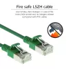 ACT Grün 0,5 m LSZH U/FTP CAT6A Rechenzentrums-Slimline-Patchkabel snagless mit RJ45-Steckern
