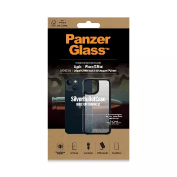 Cover PanzerGlass SilverBullet ClearCase iPhone 13 Mini Schwarz