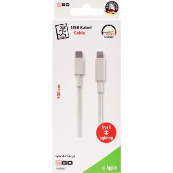 Lightning-Kabel 2GO 795848 1m USB C auf Lightning Weiß
