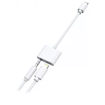 Lightning-Kabel 2GO 797239 0,1 m Weiß Lightning auf Lightning + 3,5 mm
