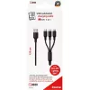 USB-Kabel 2GO 797153 1,5 m USB-B auf USB-C/Micro-USB-B/Lightning Schwarz
