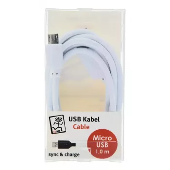 USB-Kabel 2GO 795202 1m USB B Micro-USB B Weiß