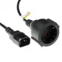 ACT Netzkabel C14 - Typ F Buchse (max. Strom 10A) schwarz 0,6 m