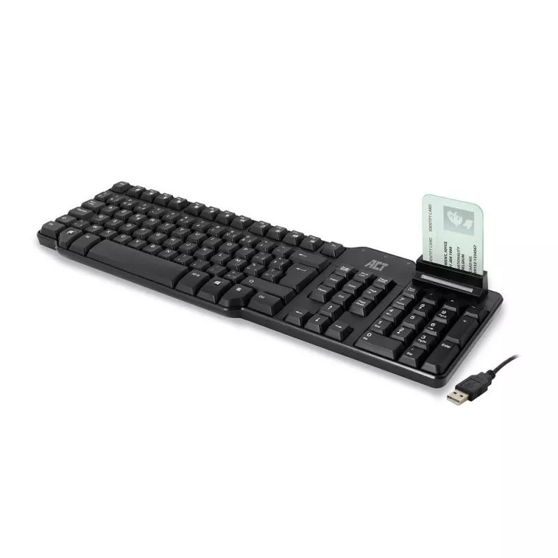 ACT Kabelgebundene Tastatur mit Smartcard-Leser (Azerty/BE-Layout)