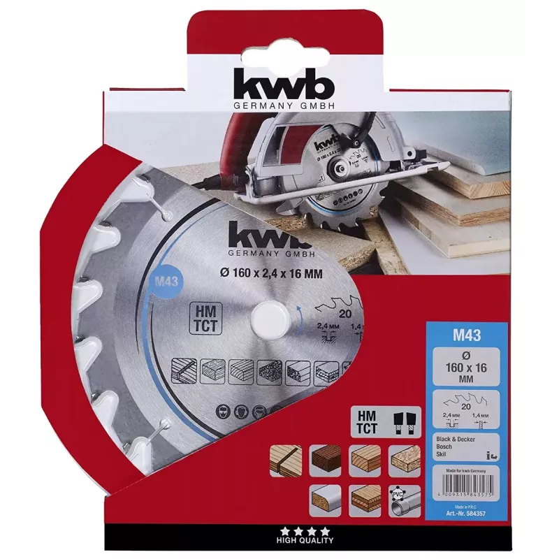 Kreissägeblatt KWB 584357 Hartmetallbestückt 1 Stück