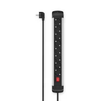 Hama 00223105 Mehrfachsteckdose 1,5 m 8 AC-Ausgänge Innenbereich Schwarz, Grau