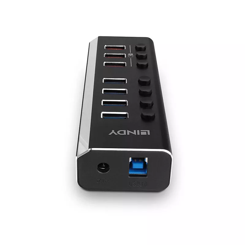 Lindy 4 Port USB 3.0 Hub mit 3 Quick Charge 3.0 Anschlüssen
