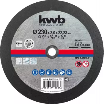 Trennscheibe KWB 711833 für Rohr, Blech, Edelstahl