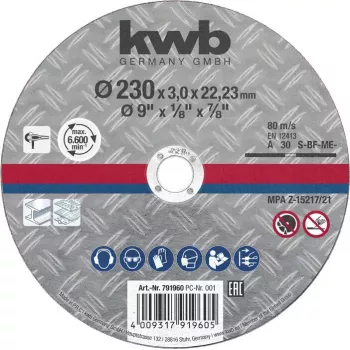Trennscheibe KWB 791993 Flacher Kern für Metall