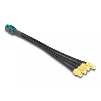 DeLOCK 90143 Koaxialkabel 0,2 m Mini FAKRA Z 4 x SMA Schwarz