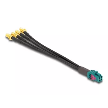 DeLOCK 90143 Koaxialkabel 0,2 m Mini FAKRA Z 4 x SMA Schwarz