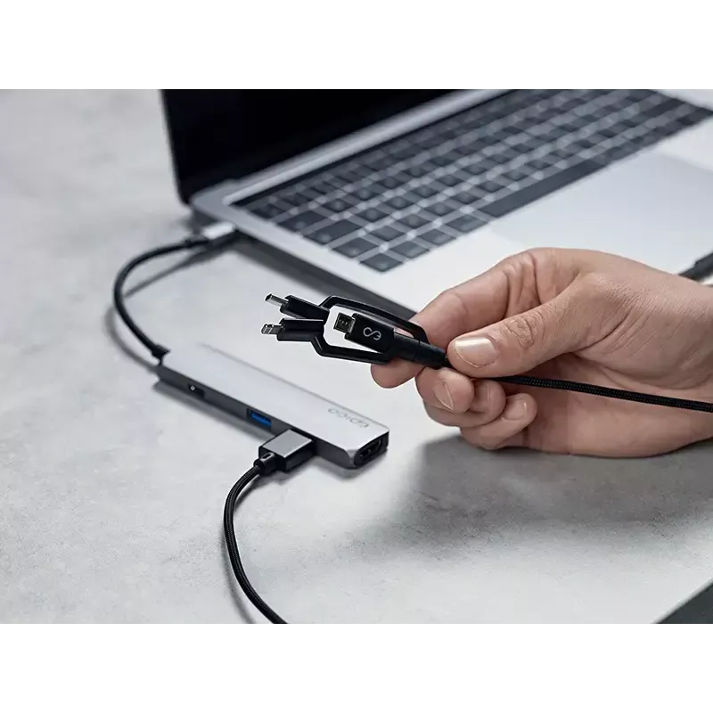 USB-A-auf-USB-C-/Micro-USB-B-/Lightning-3-in-1-Kabel 1,2 m Epico