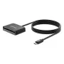 Manhattan USB-C Kontakt-Chipkartenleser mit MicroSD-Steckplatz, USB Typ-C Stecker auf Kontaktleser-Schnittstelle und microSDXC, unterstützt Windows, macOS und Linux, liest SIM-Karten mit Adapter, Kabel 1 m, Schwarz, drei Jahre Garantie