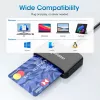 Manhattan USB-C Kontakt-Chipkartenleser mit MicroSD-Steckplatz, USB Typ-C Stecker auf Kontaktleser-Schnittstelle und microSDXC, unterstützt Windows, macOS und Linux, liest SIM-Karten mit Adapter, Kabel 1 m, Schwarz, drei Jahre Garantie