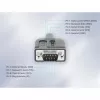 Manhattan USB-C auf Seriell Konverterkabel, 1m, Stecker auf Stecker, Seriell/RS232/COM/DB9, Prolific PL2303GT Chip, Schwarzes Kabel, Drei Jahre Garantie