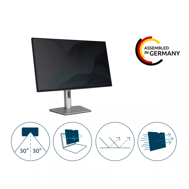 Kensington EQ Blickschutzfilter für 23'' Monitore 16:9, 58,4 cm (23 Zoll), 16:9, Monitor, Rahmenloser Blickschutzfilter, 2H, Anti-blau, Antireflex, Privatsphäre