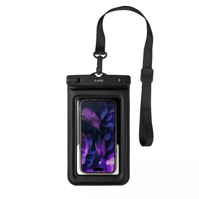 Wasserdichte universelle Handytasche LAUT POP AQUA IP68, schwarz – für Smartphones
