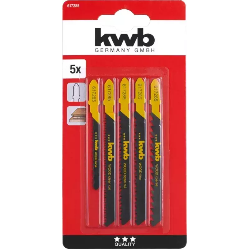Stichsägeblatt KWB 617285 Hochgekohlter Stahl 5 Stück