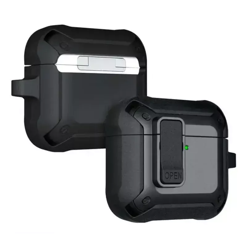 Schutzhülle für AirPods 4 LAUT ZENTRY — Polycarbonat + TPU, Schwarz