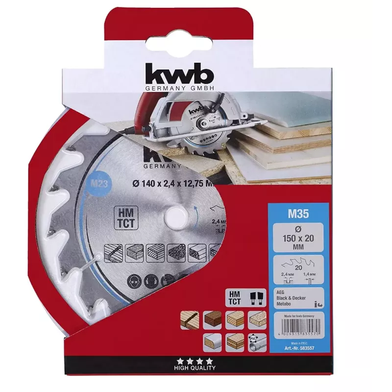 Kreissägeblatt KWB 583557 Hartmetallbestückt 1 Stück