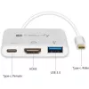 Techly IADAP USB31-HDMIPTY Laptop-Dock/Port-Replikator Kabelgebunden USB 3.2 Gen 1 (3.1 Gen 1) Type-C Silber