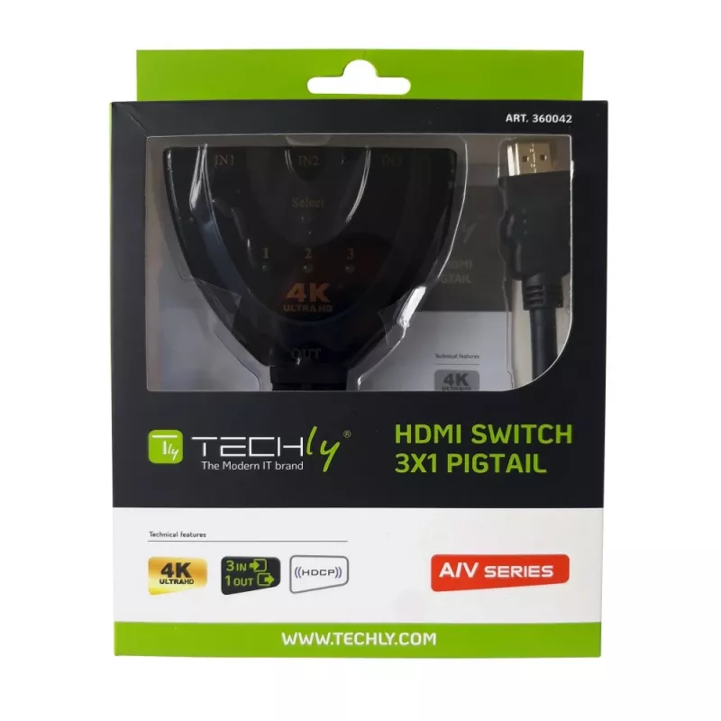 Techly IDATA HDMI-3F30 Videoschalter