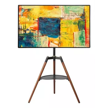 Techly ICA-TR58 TV-Ständer/Standfuß 165,1 cm (65 Zoll) Schwarz, Holz