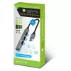 Techly IUSB32-HUB4A-3U2SLS Laptop-Dock/Port-Replikator Kabelgebunden USB 3.2 Gen 1 (3.1 Gen 1) Typ-A Grau