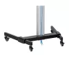 Techly Bodenständer mit Ablagewagen TV LCD/LED 37-86 Zoll, 200 x 200 mm, 600 x 400 mm, -10 - 5°, 180°, Aluminium, Kunststoff, Stahl, Schwarz, Grau