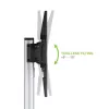 Techly Bodenständer mit Ablagewagen TV LCD/LED 37-86 Zoll, 200 x 200 mm, 600 x 400 mm, -10 - 5°, 180°, Aluminium, Kunststoff, Stahl, Schwarz, Grau