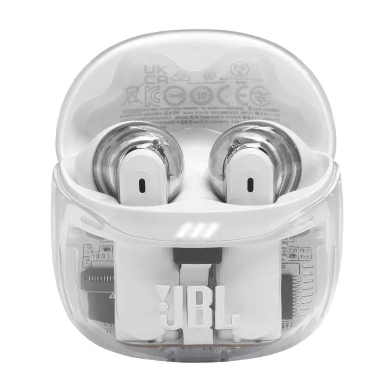 Headset JBL Tune Flex 2 Ghost Edition — True Wireless (TWS) In-Ear, Bluetooth, 20–20000 Hz, Weiß