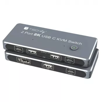 Techly IDATA KVM-DPC8K KVM-Switch Grau