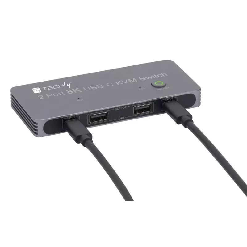 Techly IDATA KVM-DPC8K KVM-Switch Grau