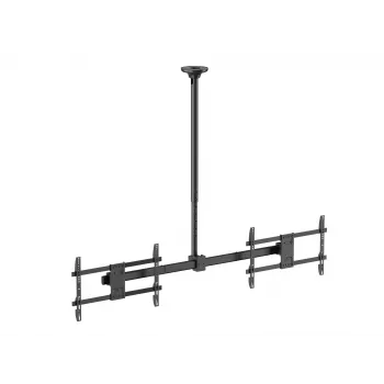 Deckenhalterung für zwei Bildschirme EQUIP 81,3 cm – 152,4 cm (32 inch–60 inch) (VESA 200x200–600x400, max. 80 kg, schwenkbar ±180°), schwarz