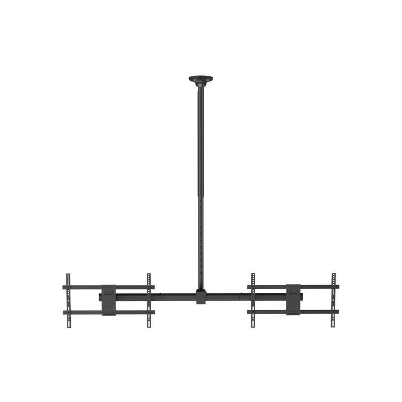 Deckenhalterung für zwei Bildschirme EQUIP 81,3 cm – 152,4 cm (32 inch–60 inch) (VESA 200x200–600x400, max. 80 kg, schwenkbar ±180°), schwarz