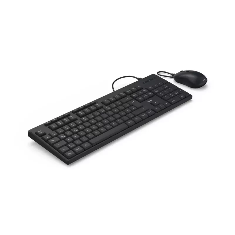 Hama CKM-200 Tastatur Maus enthalten Home/Office USB QWERTZ Deutsch Schwarz