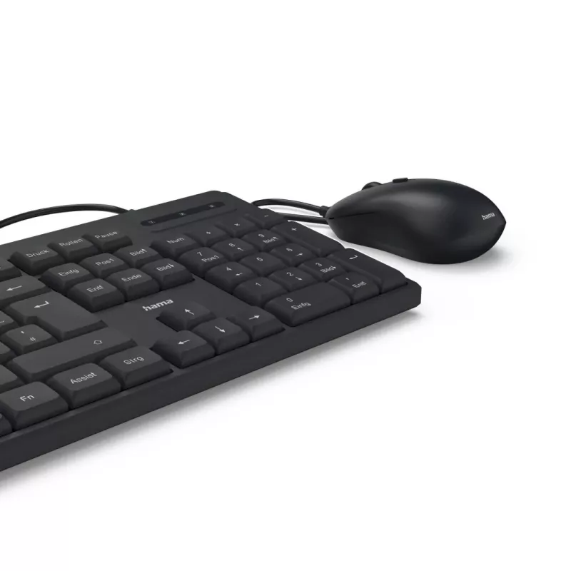 Hama CKM-200 Tastatur Maus enthalten Home/Office USB QWERTZ Deutsch Schwarz