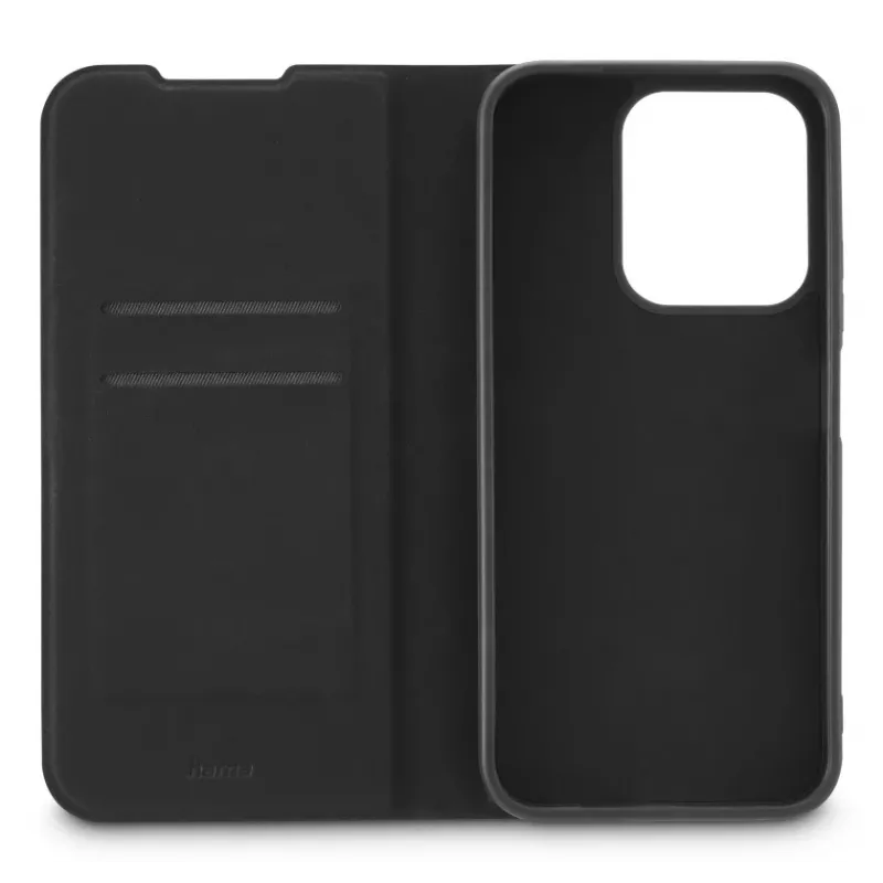 HAMA Daily Protect Folio-Hülle für Xiaomi Redmi 15C — passend für 17,5 cm (6,9 Zoll), schwarz, 2 Kartenfächer, Tischständer
